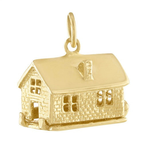 Movable House 14K Gold Charm